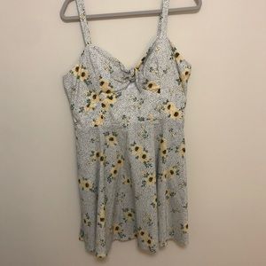 XXL polka dotted sundress with flowers